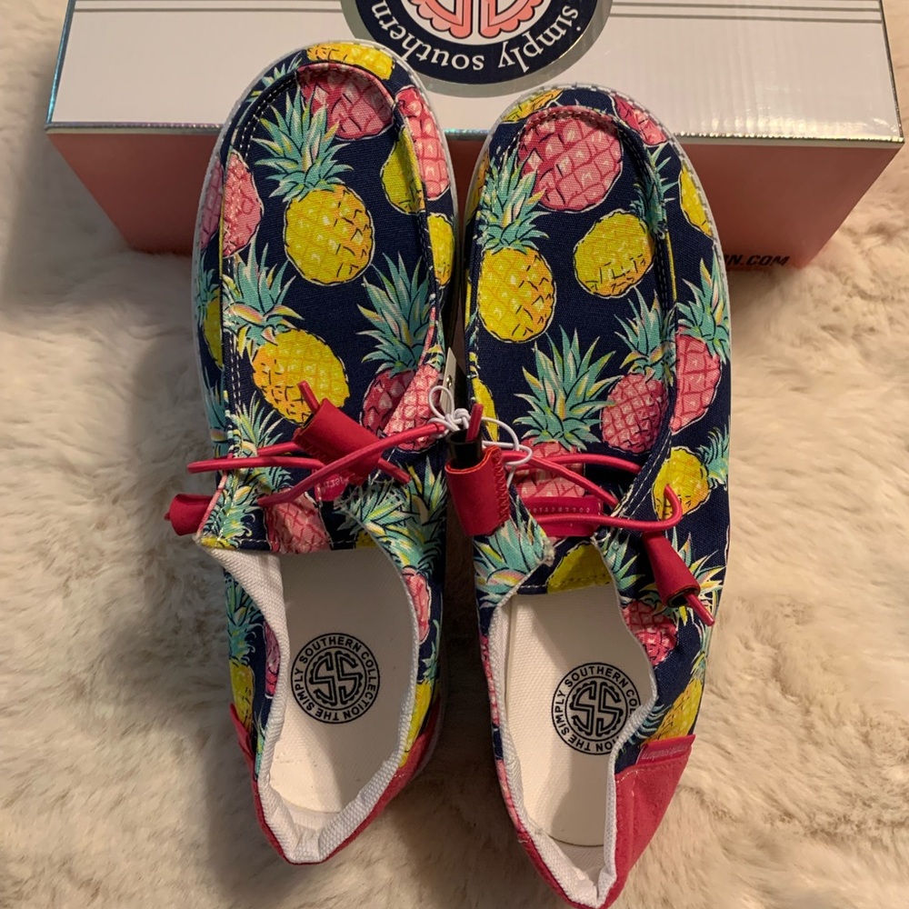 Simply Southern slip on shoes. Pineapples galore!  Never worn.